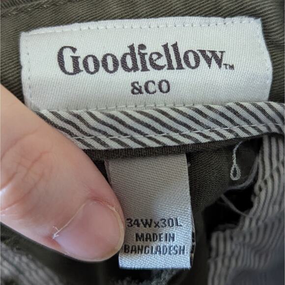 4/$20 Goodfellow & Co Olive Green The Every Wear Chino Athletic Fit 34W 30L - Picture 5 of 8